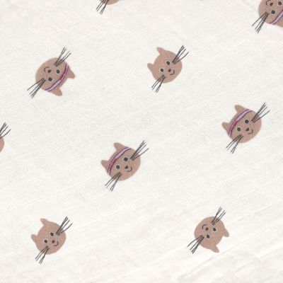 Lässig Swaddle & Burp Multidoek M GOTS Tiny Team Cat – 3 pcs 60 x 60 cm