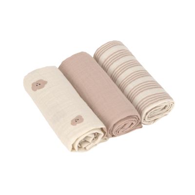 Lässig Tiny Team Swaddle & Burp Doeken - 3 Stuks - 60 x 60 cm
