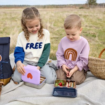 Lässig Lunchbox RVS Little Gang Smile Navy Lässig Lunchbox RVS Little Gang Smile Navy