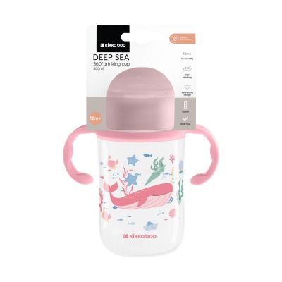 Kikkaboo Diepzee 360 Drinkbeker - 300ml - Roze Kikkaboo Diepzee 360 Drinkbeker - 300ml - Roze