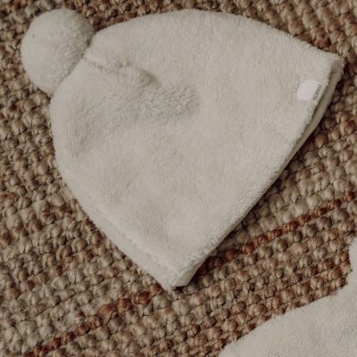 Koeka Malmo Baby Mutsje - Maat S - Teddy - Pebble  