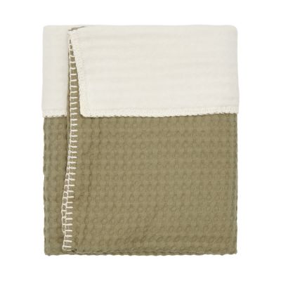 Koeka Wiegdeken Cotton Fleece Wafel Amsterdam Moss 75 x 100 cm Koeka Wiegdeken Cotton Fleece Wafel Amsterdam Moss 75 x 100 cm