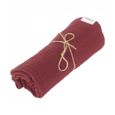 Koeka Whisper Waves Inbakerdoek - 2 Stuks - Hydrofiel - Burgundy Koeka Whisper Waves Inbakerdoek - 2 Stuks - Hydrofiel - Burgundy