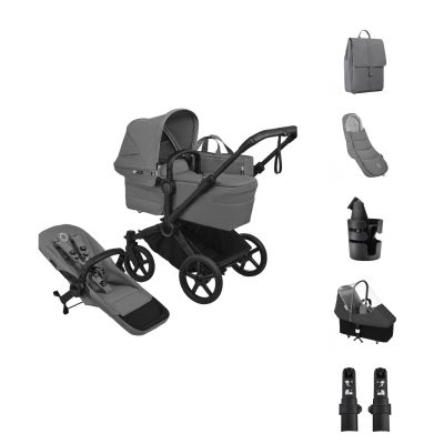 Bugaboo Donkey 6 Renew Single Essentiële Bundel 2-in-1 Kinderwagen - Moon Grey