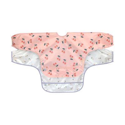 Lässig Slabbetjes met Mouwen Happy Fruits Cherry – 2 stuks