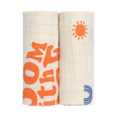 Lässig Swaddle M - 2 Stuks - 60 x 60 cm - Blossom Nature Lässig Swaddle M - 2 Stuks - 60 x 60 cm - Blossom Nature