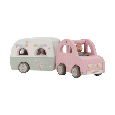 Little Dutch Speelgoed auto met caravan FSC Little Dutch Speelgoed auto met caravan FSC