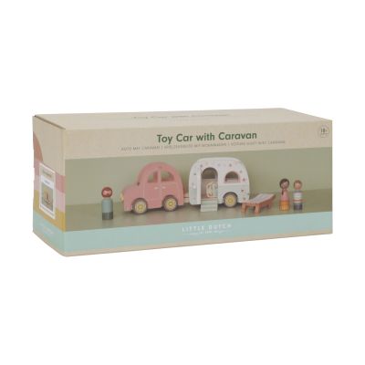 Little Dutch Speelgoed auto met caravan FSC Little Dutch Speelgoed auto met caravan FSC