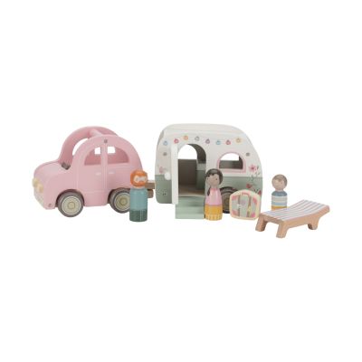 Little Dutch Speelgoed auto met caravan FSC Little Dutch Speelgoed auto met caravan FSC