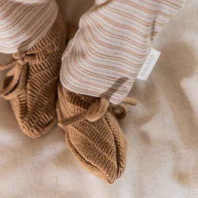 Little Dutch Safari Friends Gebreide Slofjes - Maat 44/56 - Soft Tan Little Dutch Safari Friends Gebreide Slofjes - Maat 44/56 - Soft Tan