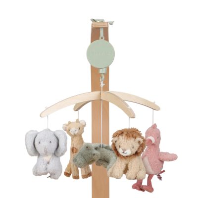 Little Dutch Safari Friends Houten Muziekmobiel Little Dutch Safari Friends Houten Muziekmobiel