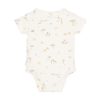Little Dutch Safari Friends Romper - Maat 50 - Creme Little Dutch Safari Friends Romper - Maat 50 - Creme