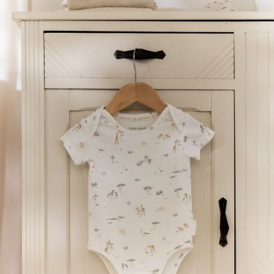 Little Dutch Safari Friends Romper - Maat 50 - Creme Little Dutch Safari Friends Romper - Maat 50 - Creme
