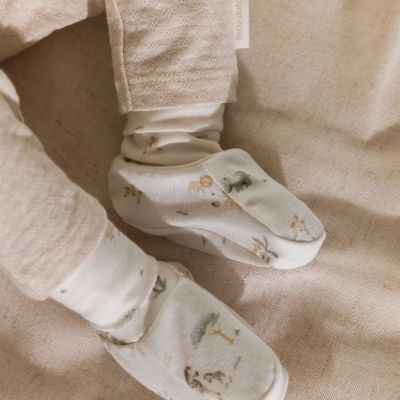 Little Dutch Safari Friends Slofjes - Maat 44/56 - Creme Little Dutch Safari Friends Slofjes - Maat 44/56 - Creme