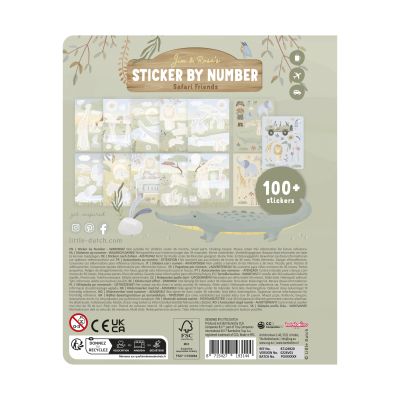 Little Dutch Safari Friends Sticker Op Nummer - Jim
