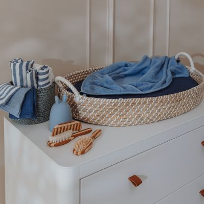 Meyco Baby Fat Stripe Washandjes - 2 Stuks - Pre-washed Hydrofiel - Jeans Blue