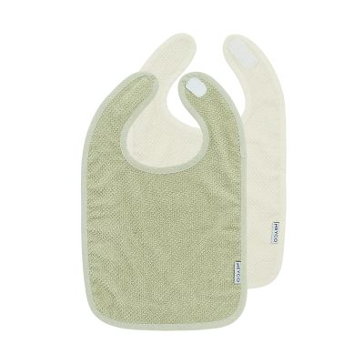 Meyco Baby Popcorn Slab Met Klittenband - 2 Stuks