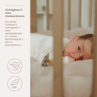 Meyco Teddy Boxkleed - ⌀95cm - Sand Meyco Teddy Boxkleed - ⌀95cm - Sand
