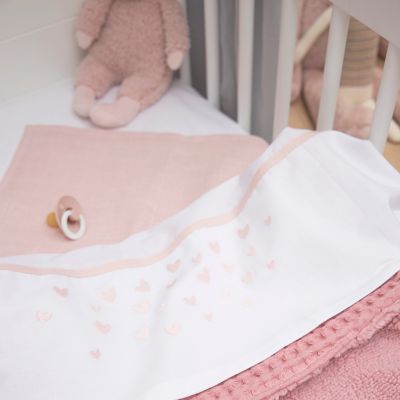 Meyco Ledikantlaken Hearts Soft pink 100 x 150 cm
Meyco Ledikantlaken Hearts Soft pink 100 x 150 cm