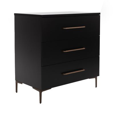 TWF Ledikant 60 x 120 - Commode 3 Laden - Hanglegkast 2 Deuren 1 Lade Modena Metaal