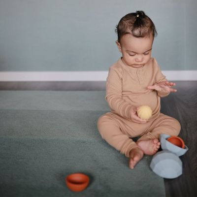 Mushie Nesting Spheres Sensory Toy Powder Blue