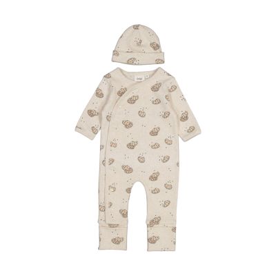 Feetje Geschenkset 1 delig pak + muts Offwhite Melange Maat 44 Feetje Geschenkset 1 delig pak + muts Offwhite Melange Maat 44
