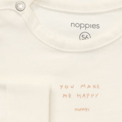 Noppies Neisse Shirt Met Lange Mouwen - Maat 50 - Egret Noppies Neisse Shirt Met Lange Mouwen - Maat 50 - Egret
