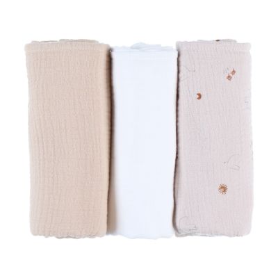 Noukie's B&M Set – 3 doeken – 70×70 cm– Katoen – Geluksduiven
