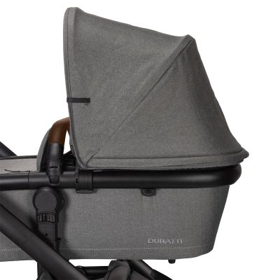 Dubatti One E5 2-in-1 Kinderwagen Black/Dark Brown - Grey