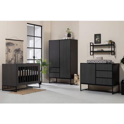 TWF Ledikant Incl. Juniorzijde 70 x 140 - Commode Preston