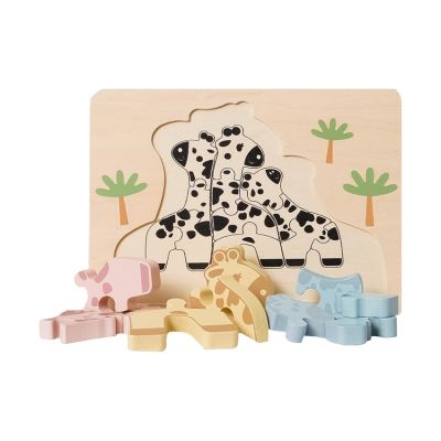 Phoohi Houten Puzzel Giraffe - 12 Stukjes Phoohi Houten Puzzel Giraffe - 12 Stukjes