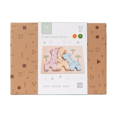 Phoohi Houten Puzzel Giraffe - 12 Stukjes Phoohi Houten Puzzel Giraffe - 12 Stukjes