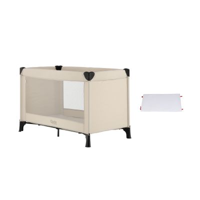Qute Q-Sleep Campingbed Easyfold + Q-Matti Matras incl. Hoes - Ivory Qute Q-Sleep Campingbed Easyfold + Q-Matti Matras incl. Hoes - Ivory