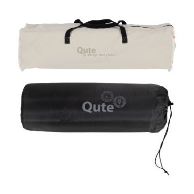Qute Q-Sleep Campingbed Easyfold + Q-Matti Matras incl. Hoes - Ivory Qute Q-Sleep Campingbed Easyfold + Q-Matti Matras incl. Hoes - Ivory