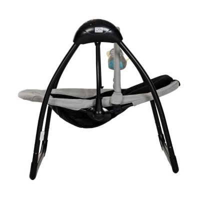 Qute Schommelstoel Q-Swing Softgrey Uil / Zwart Frame Qute Schommelstoel Q-Swing Softgrey Uil / Zwart Frame