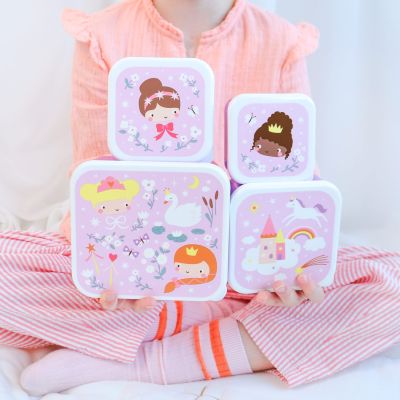 A Little Lovely Company Lunch & Snack Box Set - Princesses