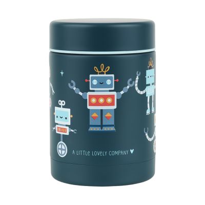 A Little Lovely Company Geïsoleerde RVS Food Jar - Robots A Little Lovely Company Geïsoleerde RVS Food Jar - Robots