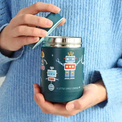 A Little Lovely Company Geïsoleerde RVS Food Jar - Robots A Little Lovely Company Geïsoleerde RVS Food Jar - Robots