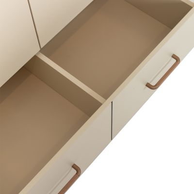 TWF Meegroeibed - Commode 3 Laden - Hanglegkast XL 3 Deuren 2 Lades Salerno Metaal