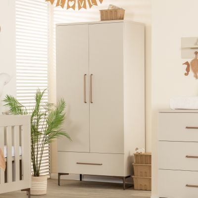 TWF Ledikant 60 x 120 - Commode XL 3 Laden 1 Deur Salerno Metaal - Hanglegkast 2 Deuren 1 Lade Salerno Metaal