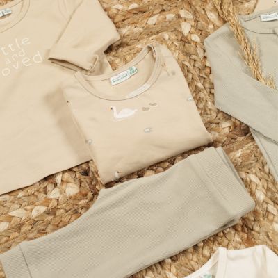 Babylook Swan T-Shirt Loved - Maat 50 - Oyster Gray