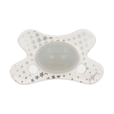 Difrax Glow In The Dark Fopspeen - Anatomisch - 0-6 Mnd - Wit Difrax Glow In The Dark Fopspeen - Anatomisch - 0-6 Mnd - Wit