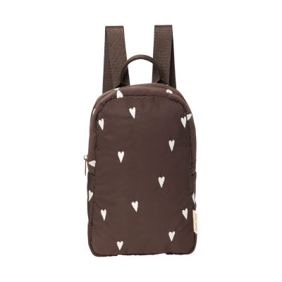 Studio Noos Mini Rugzak - Puffy - Brown Hearts