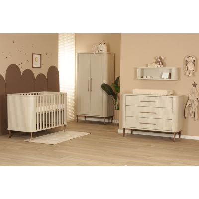 Interbaby Ledikant 60 x 120 cm + Commode 3 Lades + Kast Sunshine