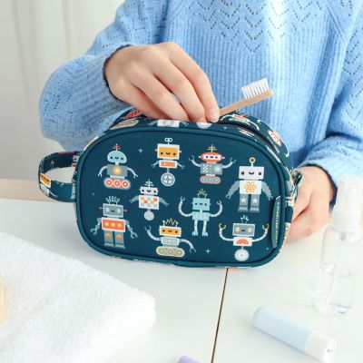 A Little Lovely Company Toiletry Bag - Robots A Little Lovely Company Toiletry Bag - Robots