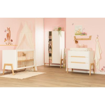 TWF Ledikant 70 x 140 Incl. Juniorzijde - Commode 3 Laden - Hanglegkast Larvik