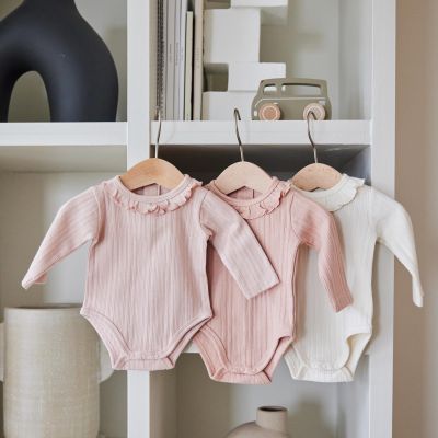 Dirkje Romper Lange Mouw Multi Colour Pink 3-Pack 50/56 Dirkje Romper Lange Mouw Multi Colour Pink 3-Pack 50/56