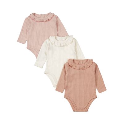 Dirkje Romper Lange Mouw Multi Colour Pink 3-Pack 50/56 Dirkje Romper Lange Mouw Multi Colour Pink 3-Pack 50/56