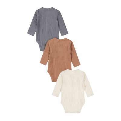 Dirkje Romper Lange Mouw Multi Colour Blue 3-Pack 74/80