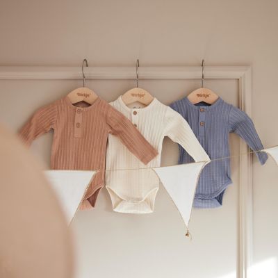 Dirkje Romper Lange Mouw Multi Colour Blue 3-Pack 74/80